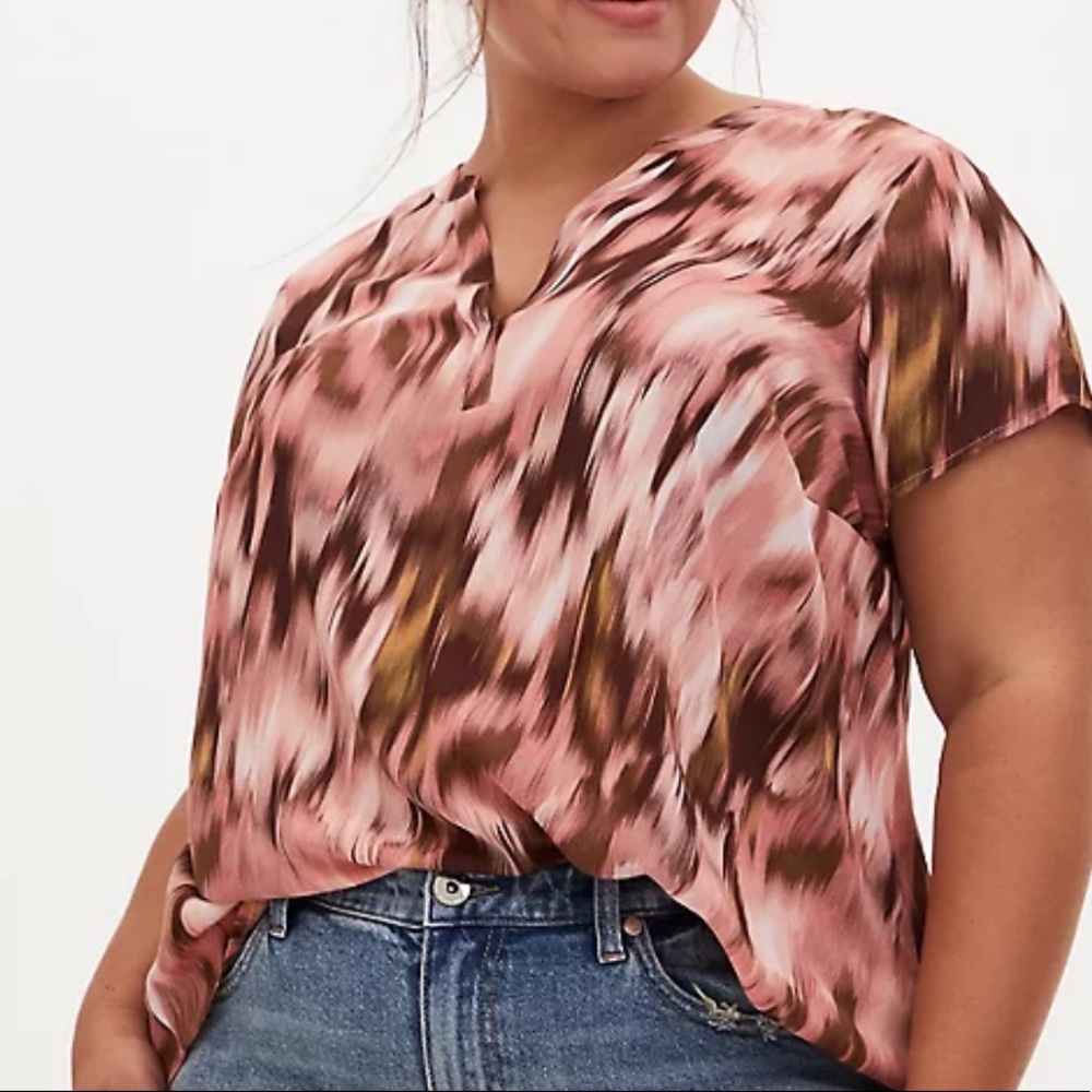 Georgette Multi Print Split Neck Blouse - image 3